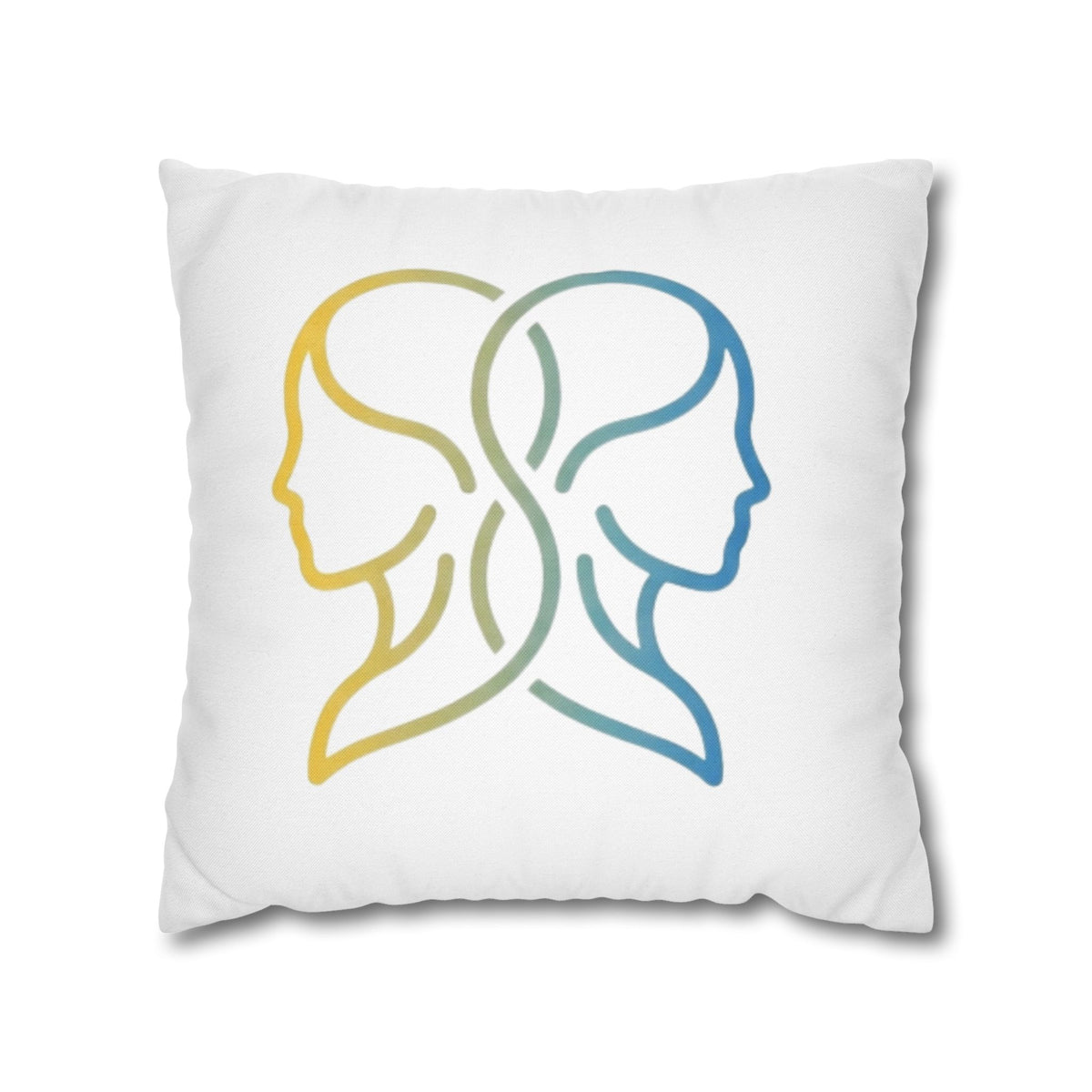 Gemini Zodiac Pillowcase — Dual-Face Gradient Astrology Throw Pillow Cover