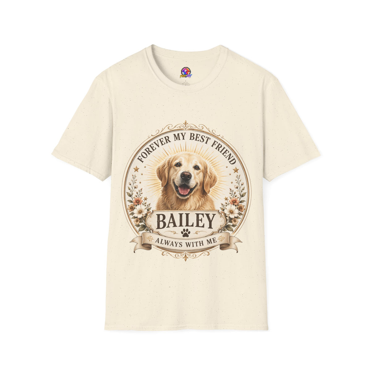 Dog Lover T-Shirt — “Forever My Best Friend” Personalized Golden Retriever Tee