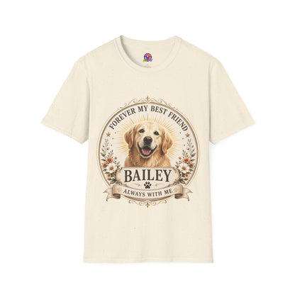 Dog Lover T-Shirt — “Forever My Best Friend” Personalized Golden Retriever Tee