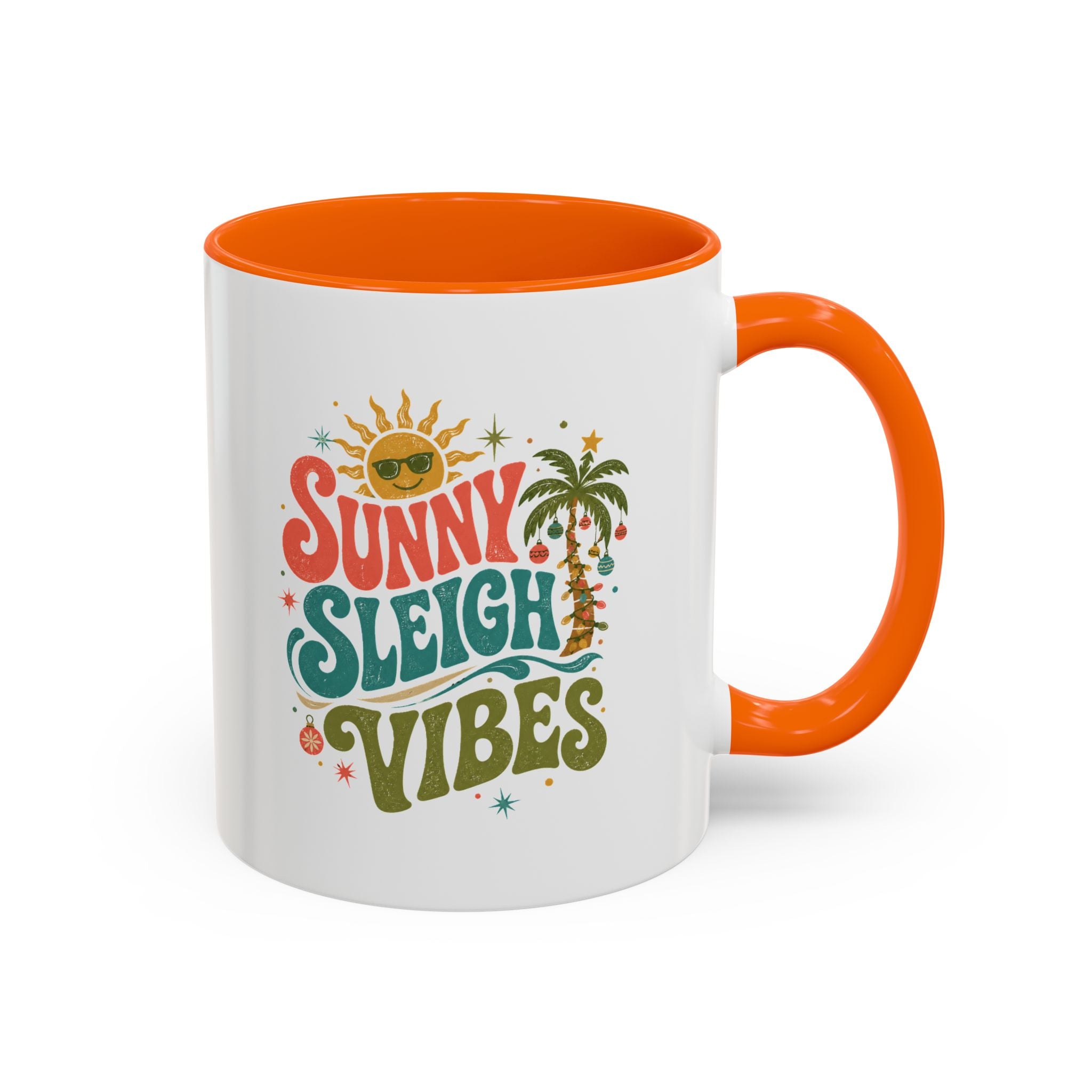 Modern Day Christmas Sunny Sleigh Vibes Coffee Mug