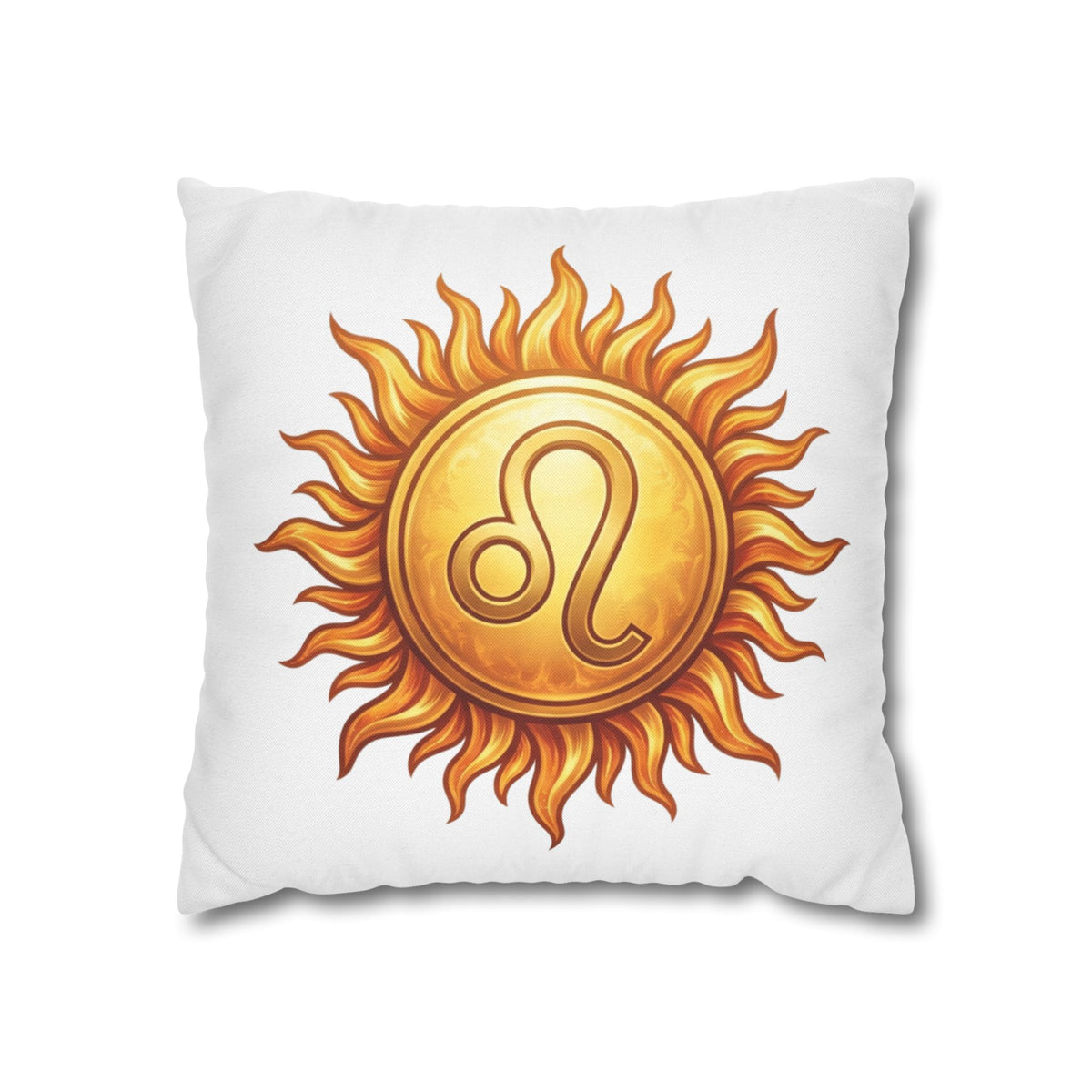 Leo Sun Zodiac Decorative Pillow Spun Square Pillowcase