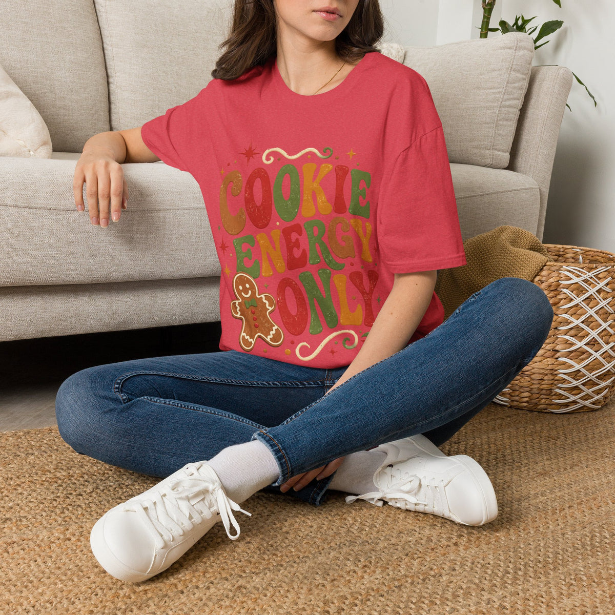 Cookie Energy Only T-Shirt — Festive Gingerbread Holiday Tee