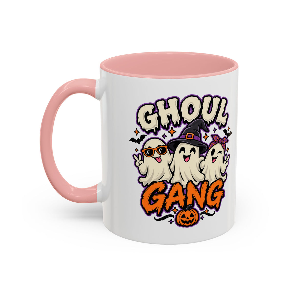 Ghoul Gang Coffee Mug — Cute Halloween Ghosts Accent Mug (11/15oz)