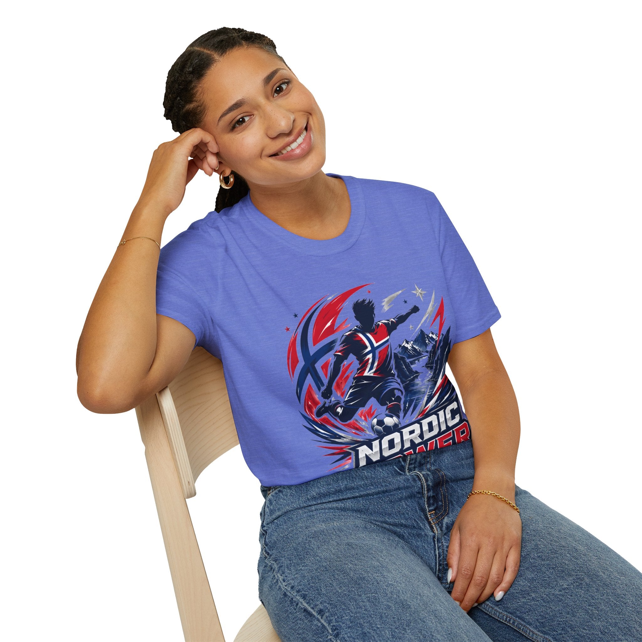 Norway Nordic Power T-Shirt — Viking Flag Silhouette Graphic Tee