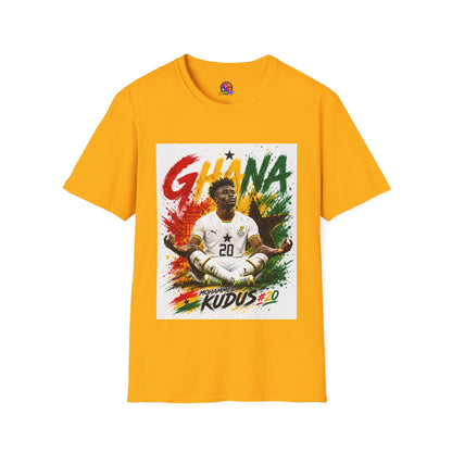 Ghana Football Player Graphic T-Shirt — Ghana Colors & Kudus Print