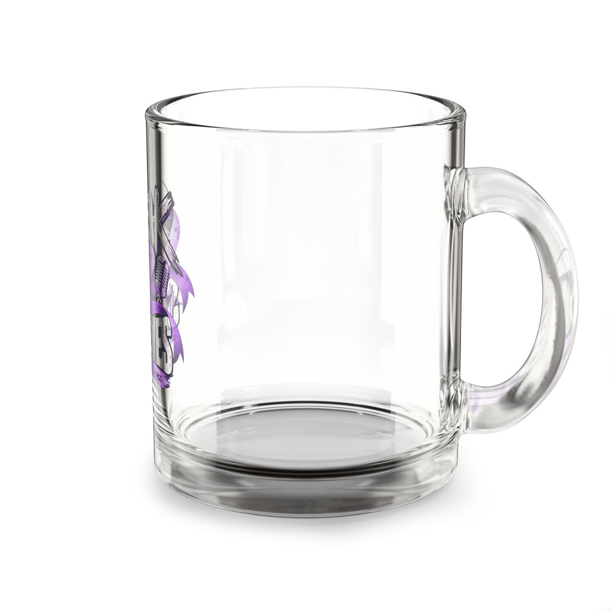Glass Mug - "Speak Up! Save Lives" Domestic Violence Awareness 10oz