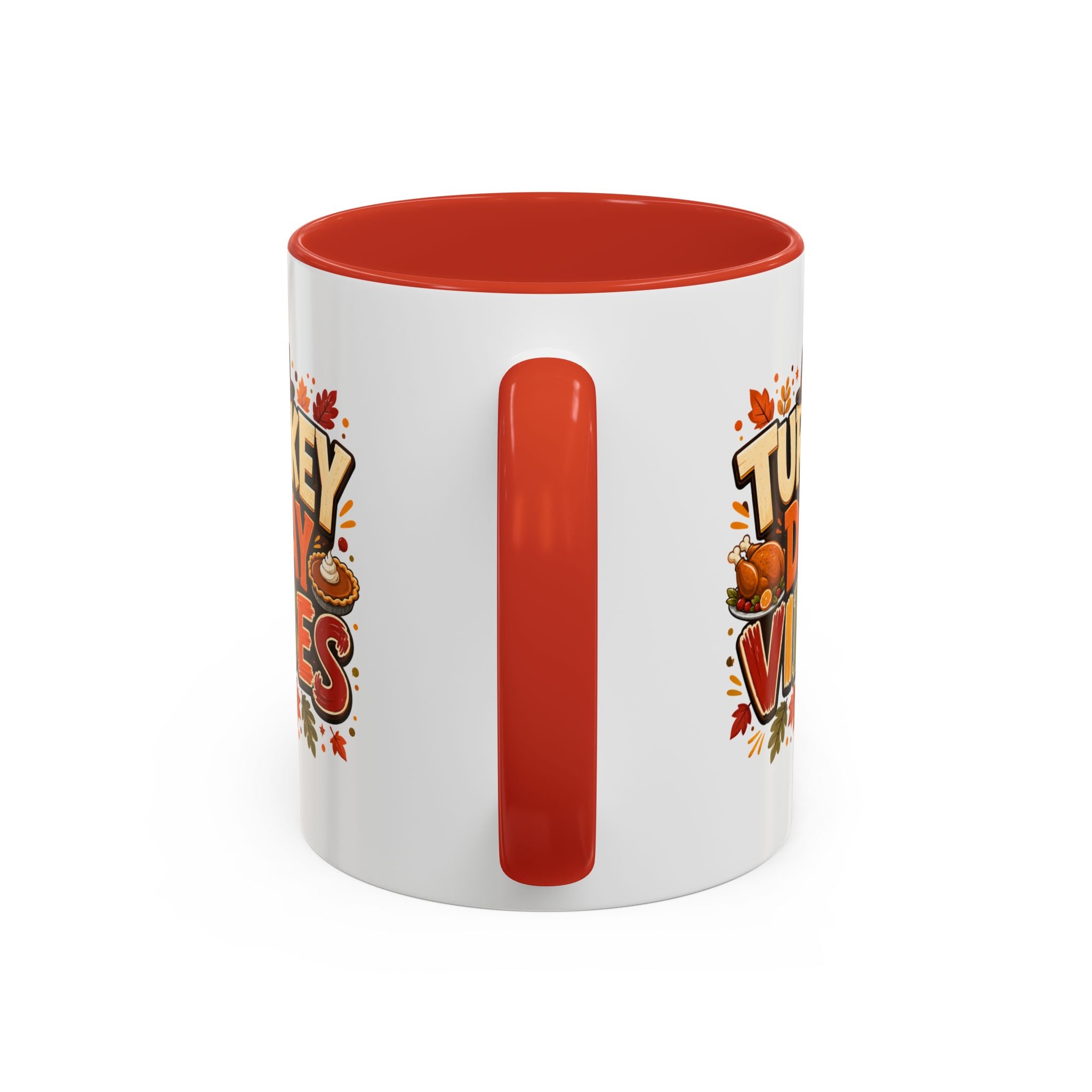 Thanksgiving Mug Turkey Day Vibes Accent Mug — Thanksgiving Coffee Cup