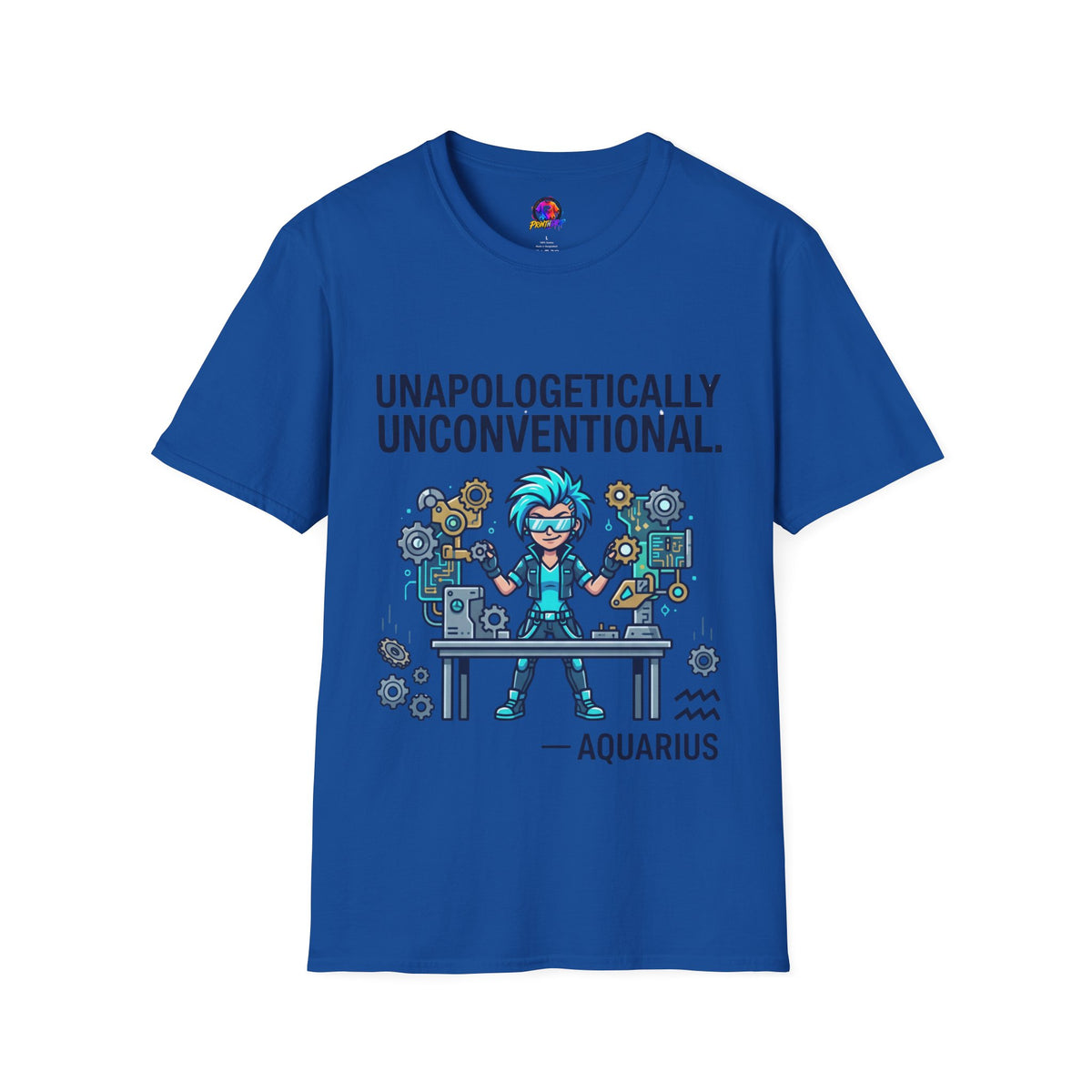 Unapologetically Unconventional T-Shirt — Quirky Steampunk Inventor Graphic Tee