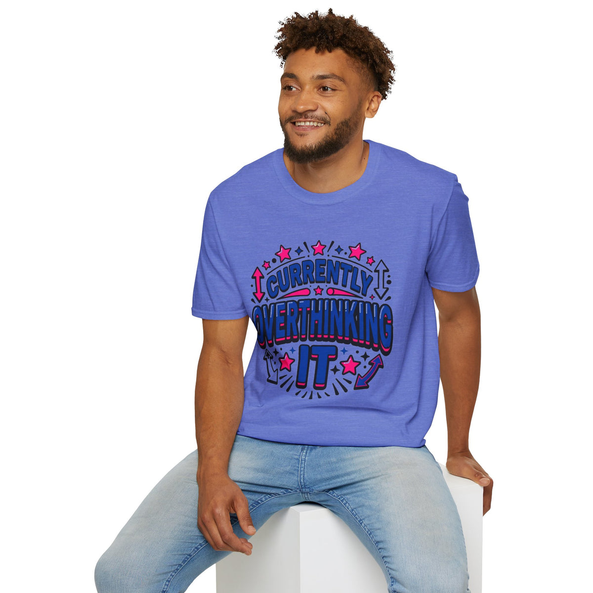 Currently Celebrating T-Shirt — Retro Neon Festival Graphic Tee - Trending Now - August 2026