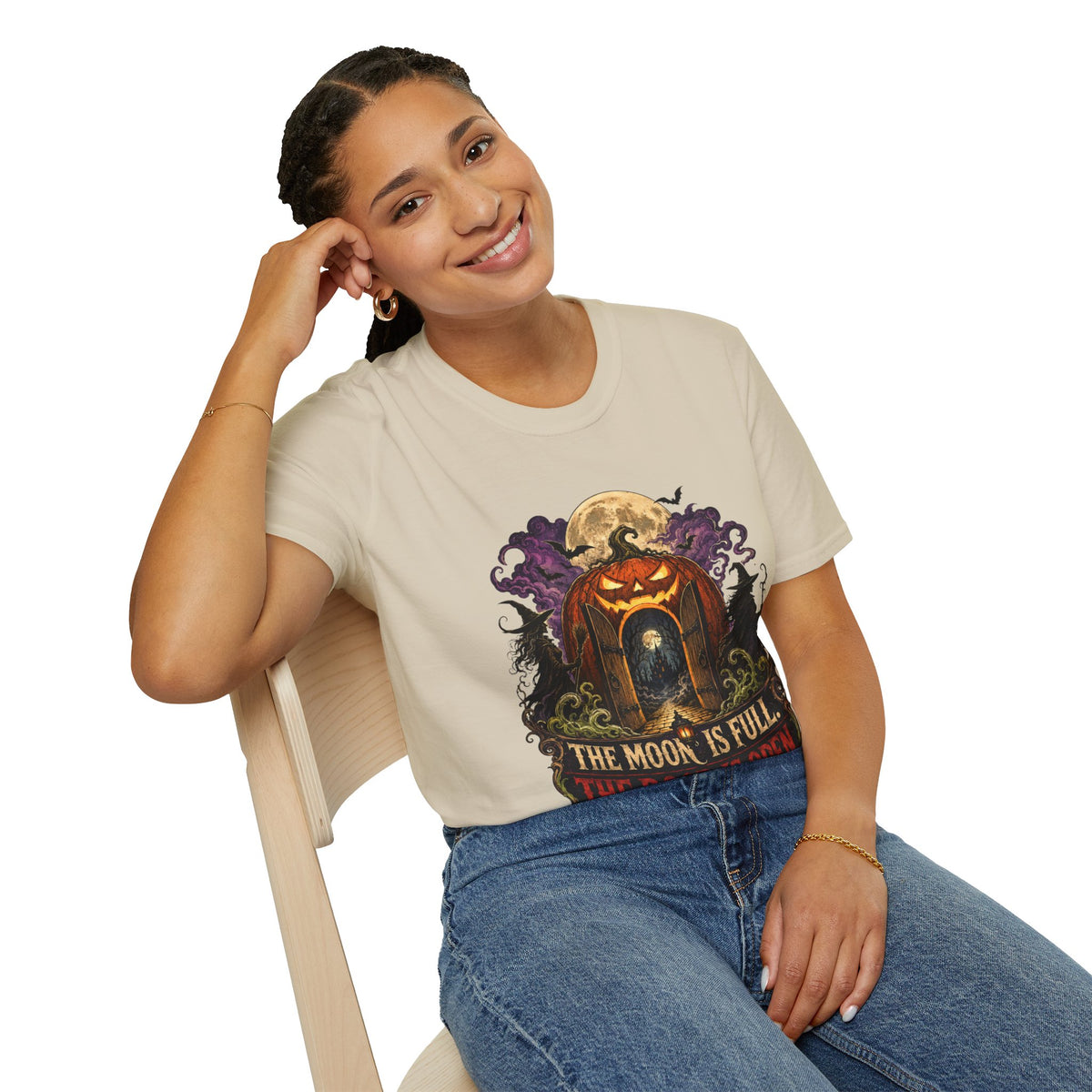 Halloween The Moon Is Full Unisex Softstyle T-Shirt