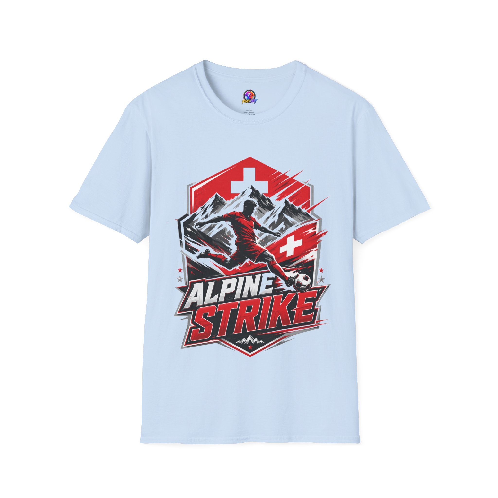 Switzerland Alpine Strike T‑Shirt – Swiss Mountain Ski & Snowboard Graphic