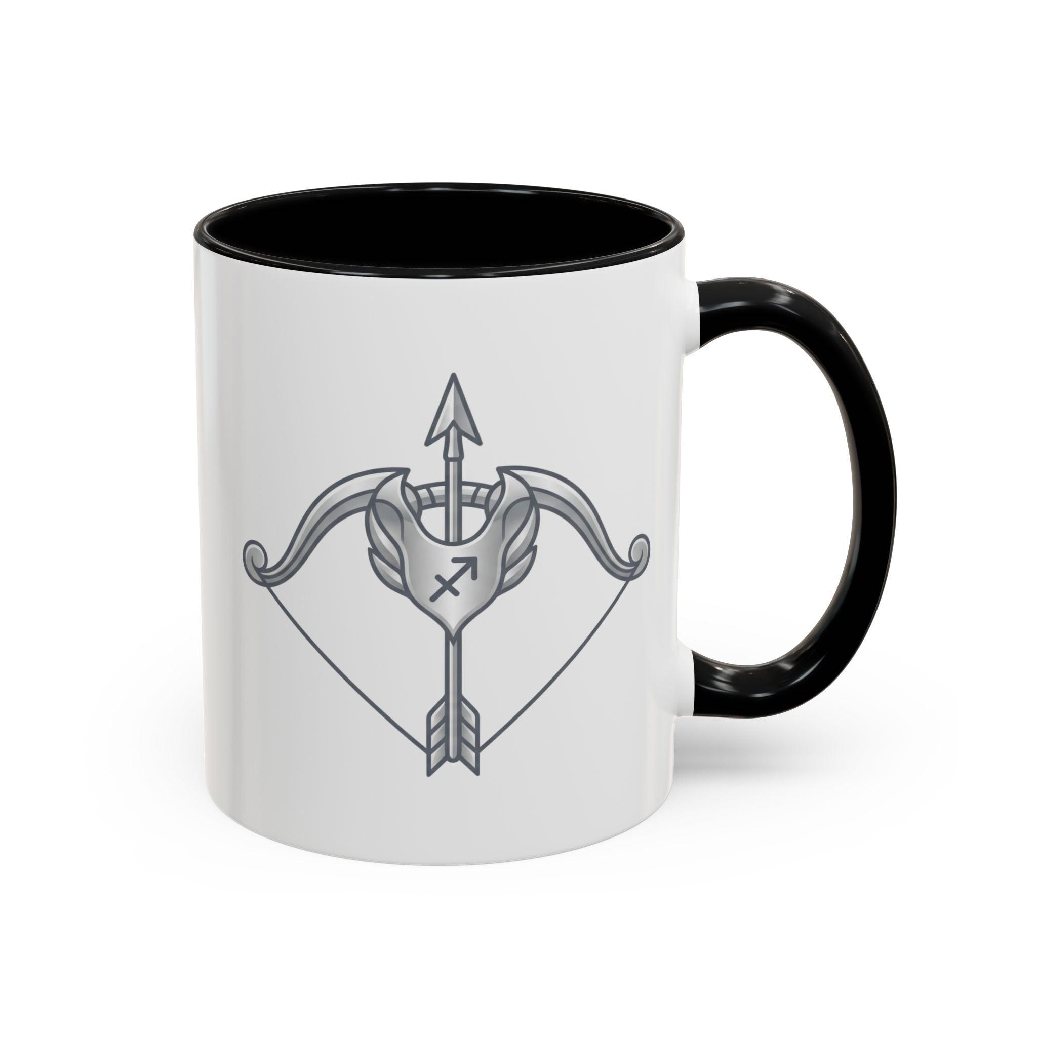 Sagittarius Bow & Arrow Accent Coffee Mug – Zodiac Sagittarius Astrology Gift