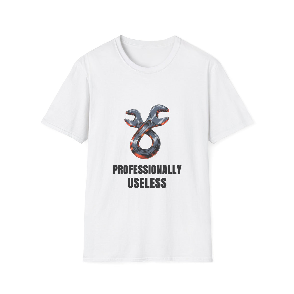 T-Shirt — 'Professionally Useless' Wrench Graphic Tee - Trending Now - August 2026