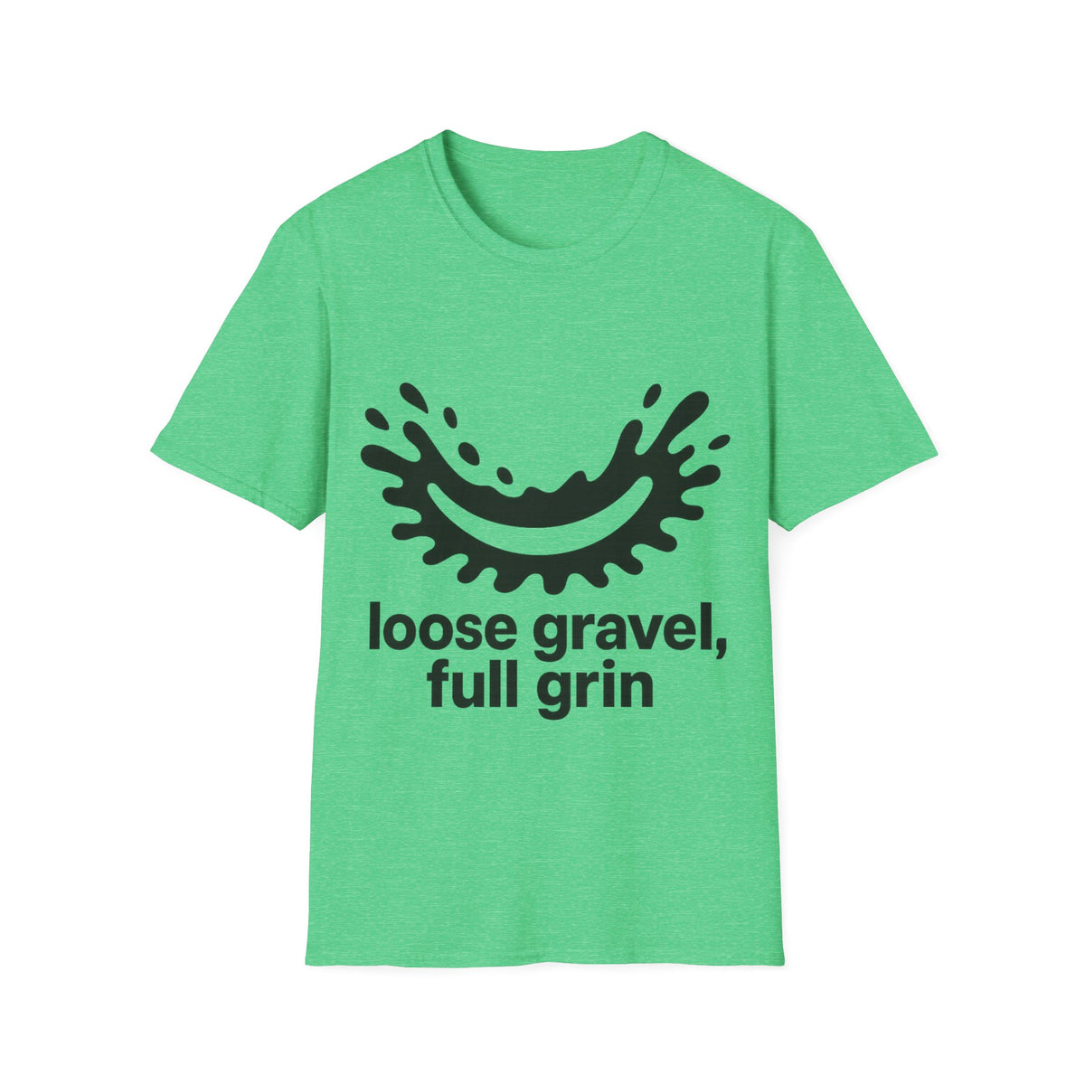 "Loose Gravel Full Grin" Funny Cycling Tee | Mud Splash Bike Graphic T-Shirt - Trending Now - September 2026
