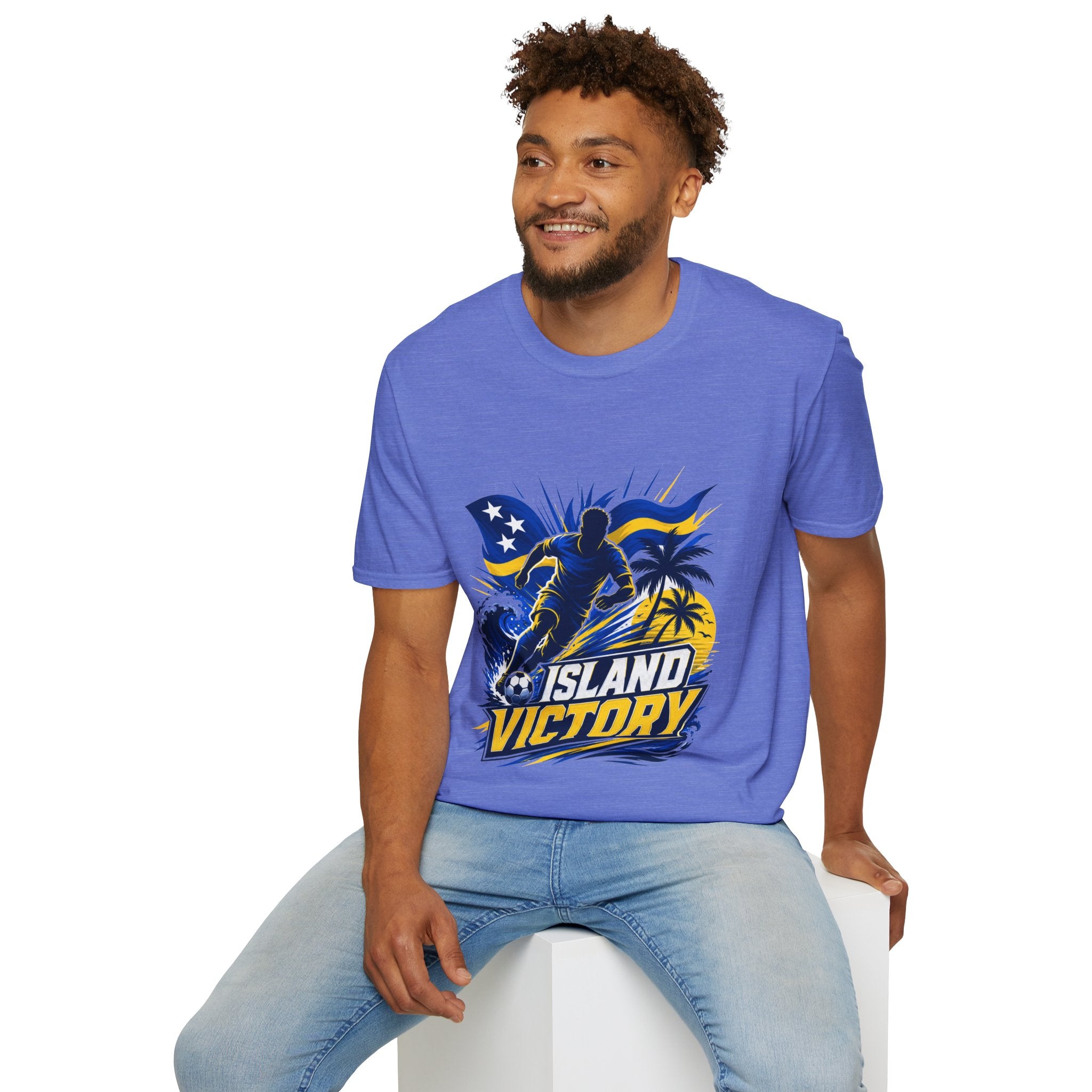 Curacao Island Victory T-Shirt — Tropical Surf Soccer Graphic Tee