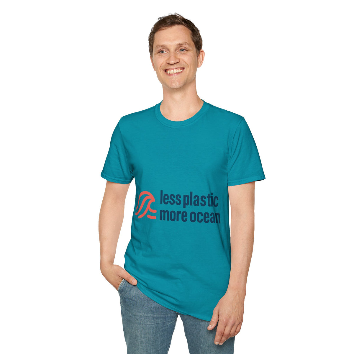 Minimal Wave Logo T‑Shirt — Subtle Red & Blue Surf Graphic- Trending Now - September 2026