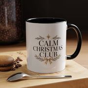 Christmas Calm Christmas Club Accent Coffee Mug — Holiday Floral Wreath