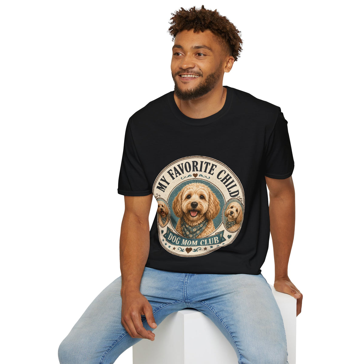Dog Mom T-Shirt — "My Favorite Child" Cute Goldendoodle Graphic Tee