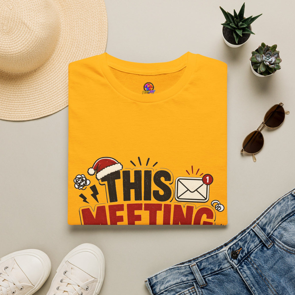 T-Shirt — "This Meeting Could Be Cocoa" Christmas Holiday Graphic Tee