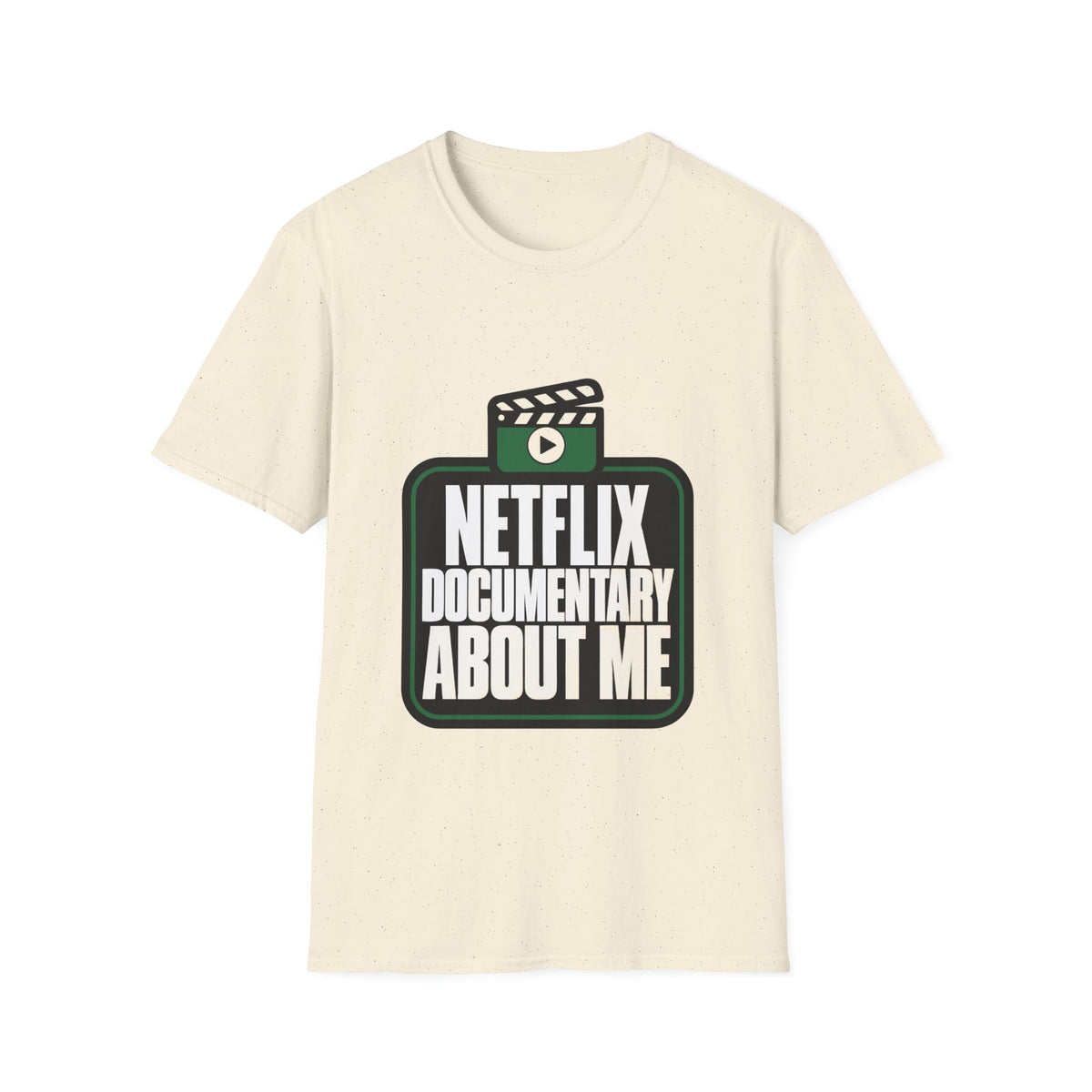 Netflix Documentary About Me Green Block Badge T-Shirt - Funny Sarcastic Pop Culture Tee - Trending Now - September 2026