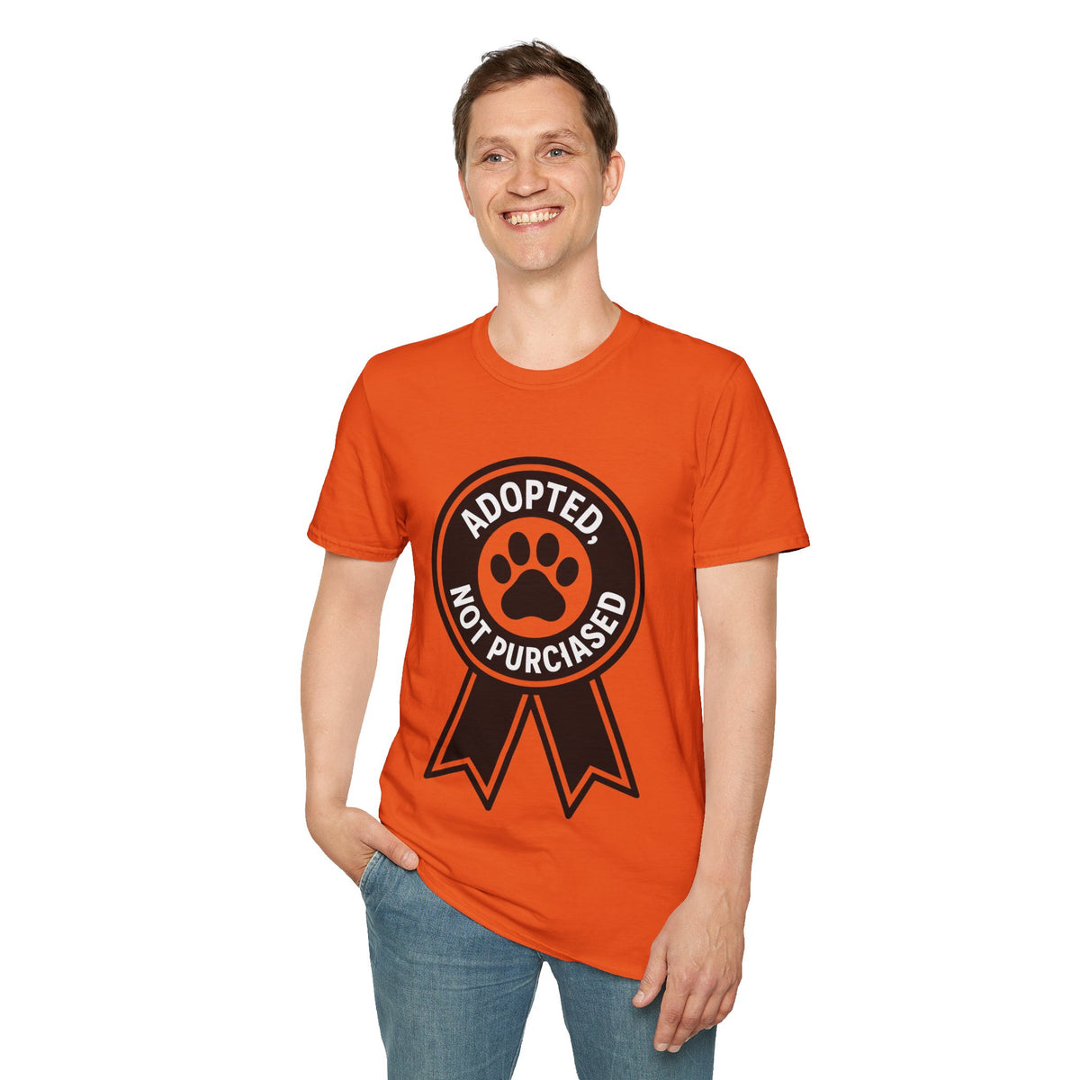 Adopted Not Purchased Graphic T-Shirt — Rescue Pet Awareness Tee - Trending Now - August 2026
