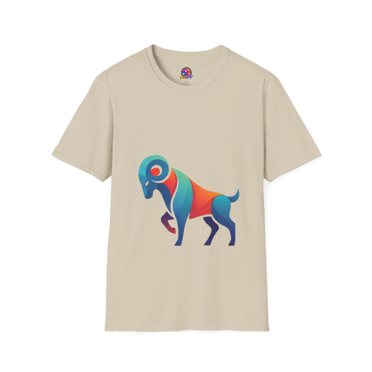 Aries Zodiac  Colorful Ram T-Shirt — Abstract Multicolor Aries Graphic Tee