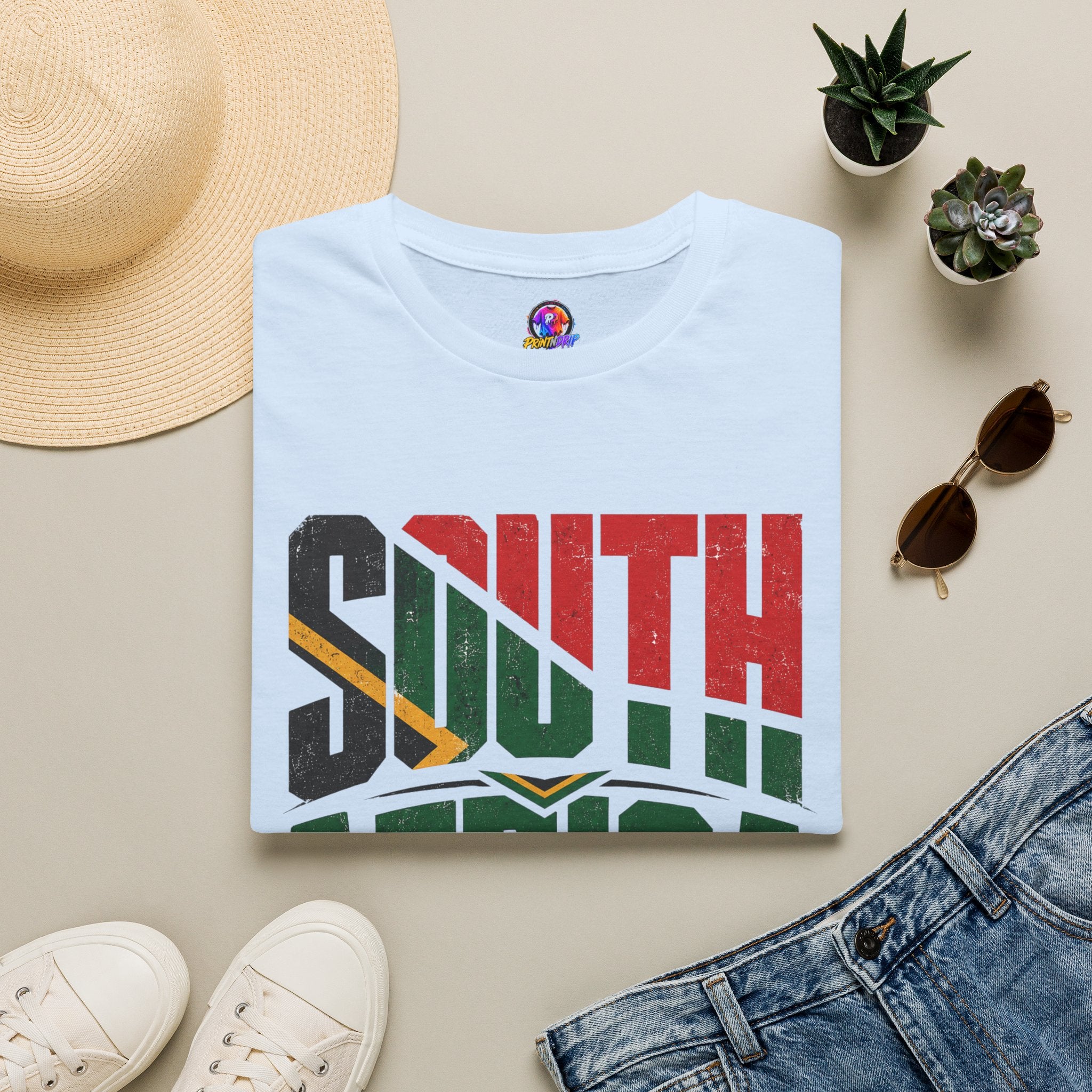 South Africa Soccer T-Shirt — Vintage Flag Football Fan Tee