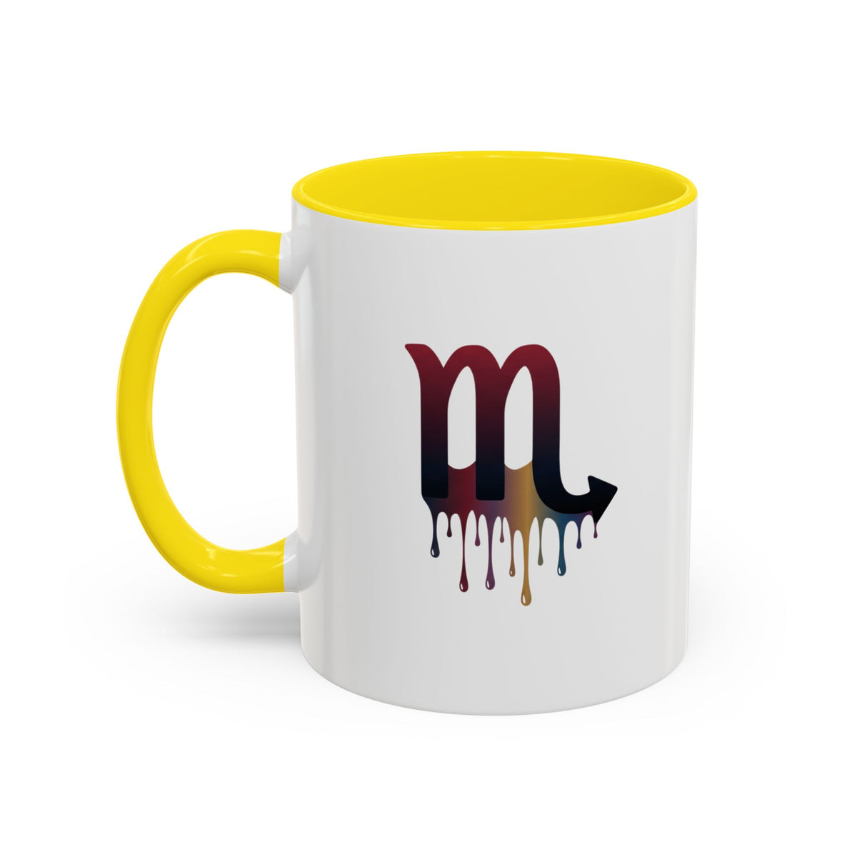 Scorpio Drip Accent Coffee Mug – Zodiac Scorpio Symbol Ceramic Mug