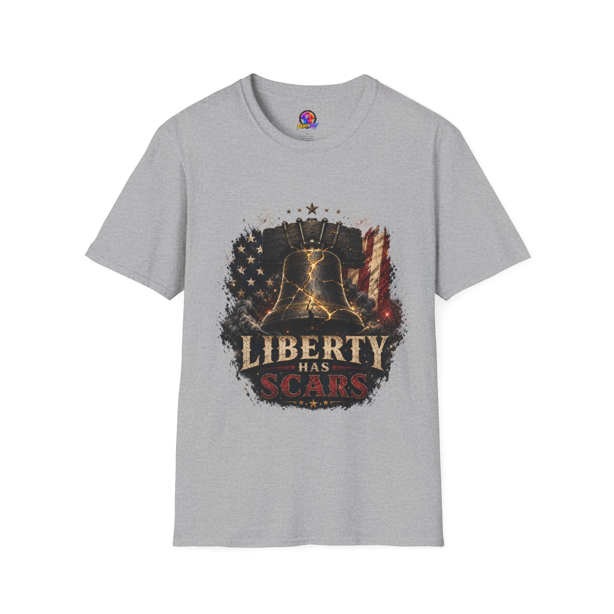 Liberty Has Scars T-Shirt — Vintage Liberty Bell Patriotic Tee