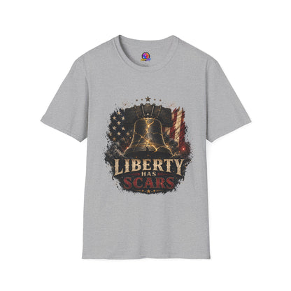 Liberty Has Scars T-Shirt — Vintage Liberty Bell Patriotic Tee