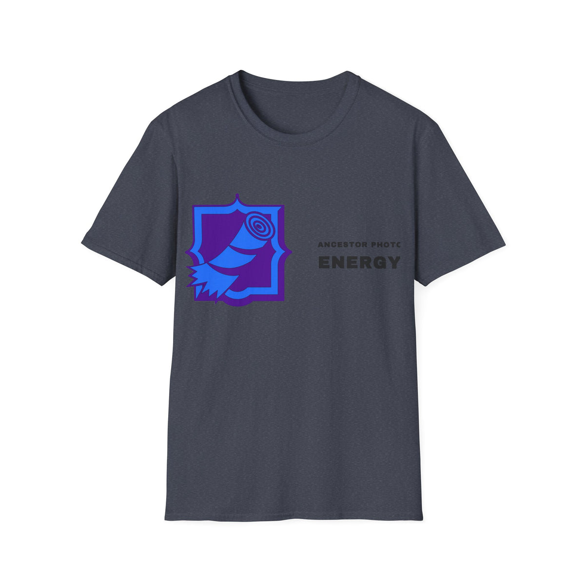 Rose Shield T-Shirt — Abstract Blue Rose Graphic Tee (Accent Text: 'ENERGY') - Trending Now - September 2026