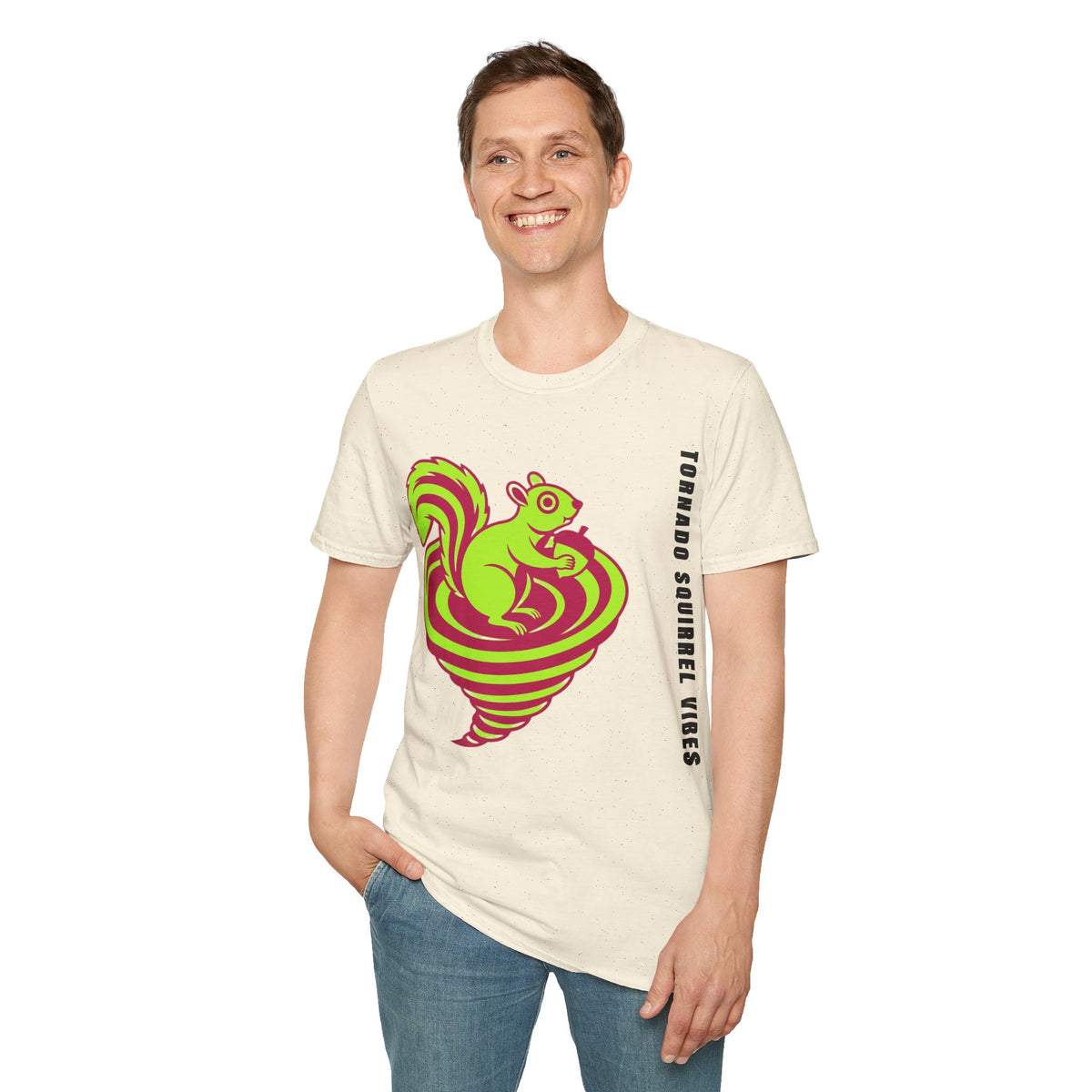 Squirrel Tornado T‑Shirt — Neon Retro Squirrel Whirl Graphic Tee - Trending Now - September 2026