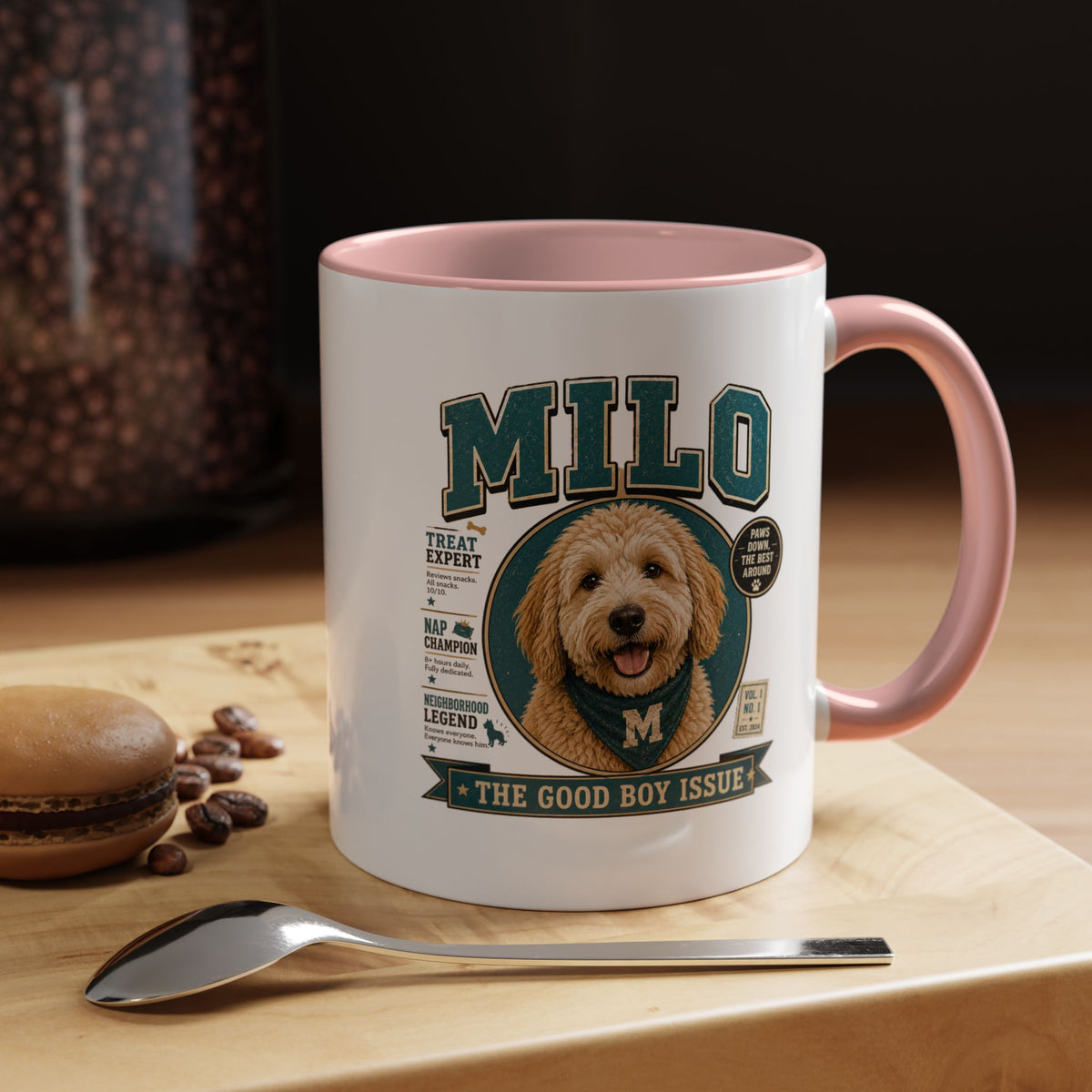 Milo Bailey Dog Dad Mom Milo Dog Coffee Mug — 'The Good Boy Issue' Accent
