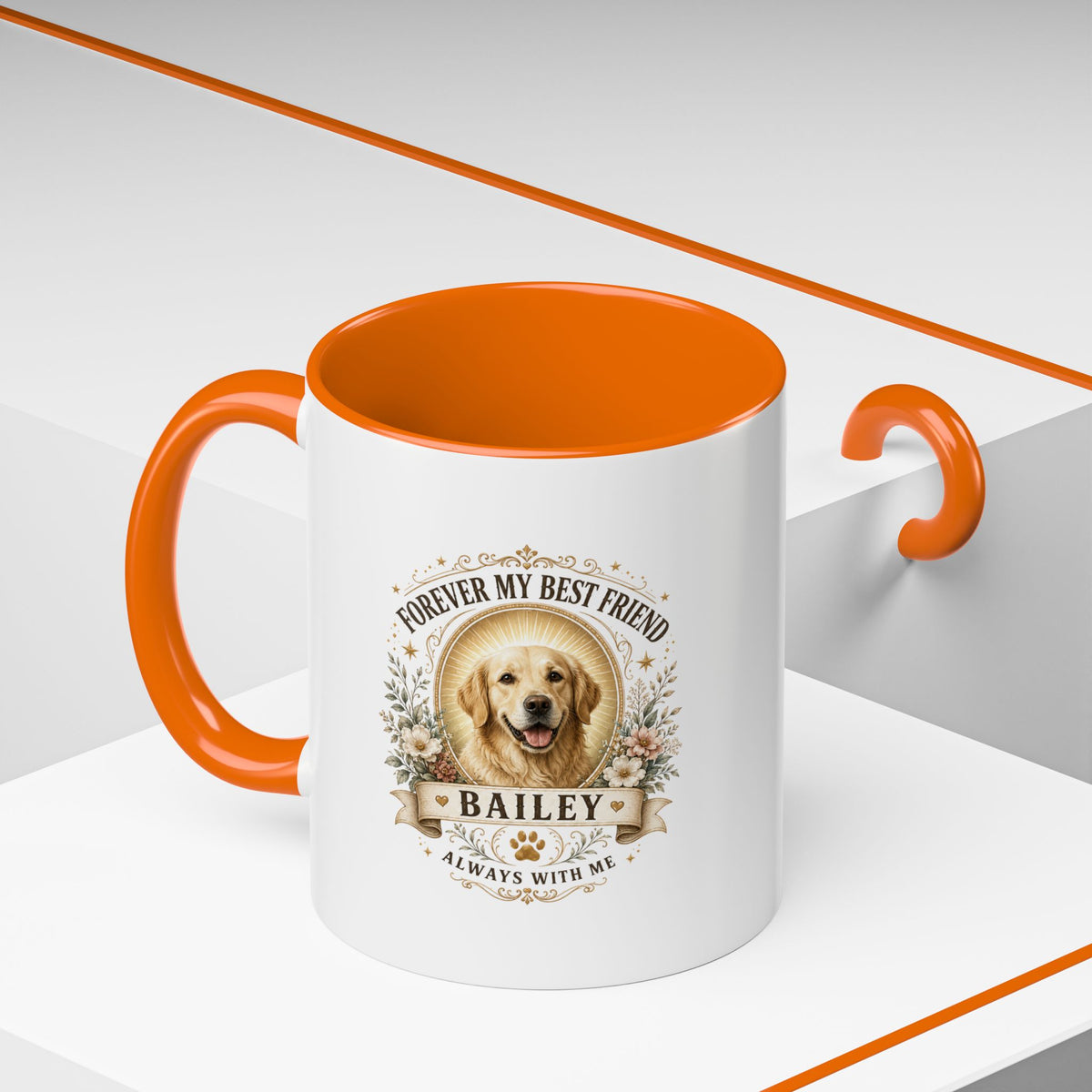 Milo Bailey Dog Dad Mom Personalized Dog Photo Coffee Mug — "Forever My Best Friend" Memorial Mug
