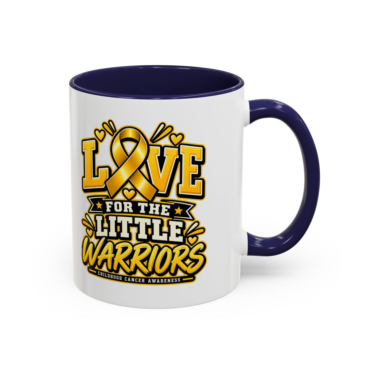 Coffee Mug — "Love for the Little Warriors" Childhood Cancer Awareness Accent Mug