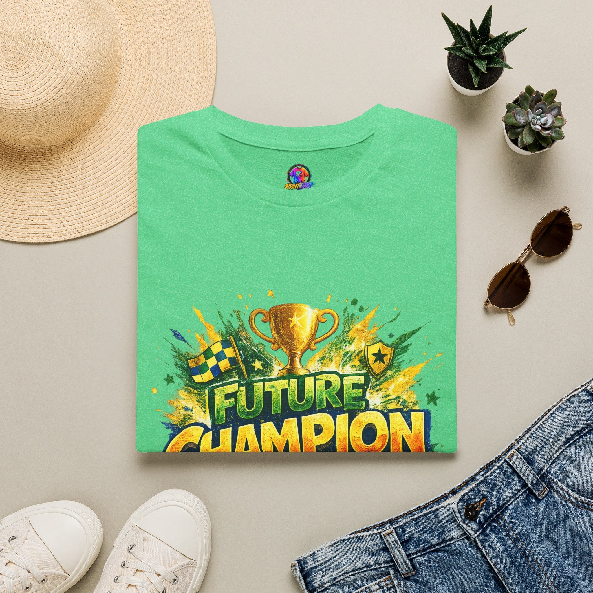 Kids Future Champion Soccer T-Shirt — Kids’ Sports Trophy Graphic Tee