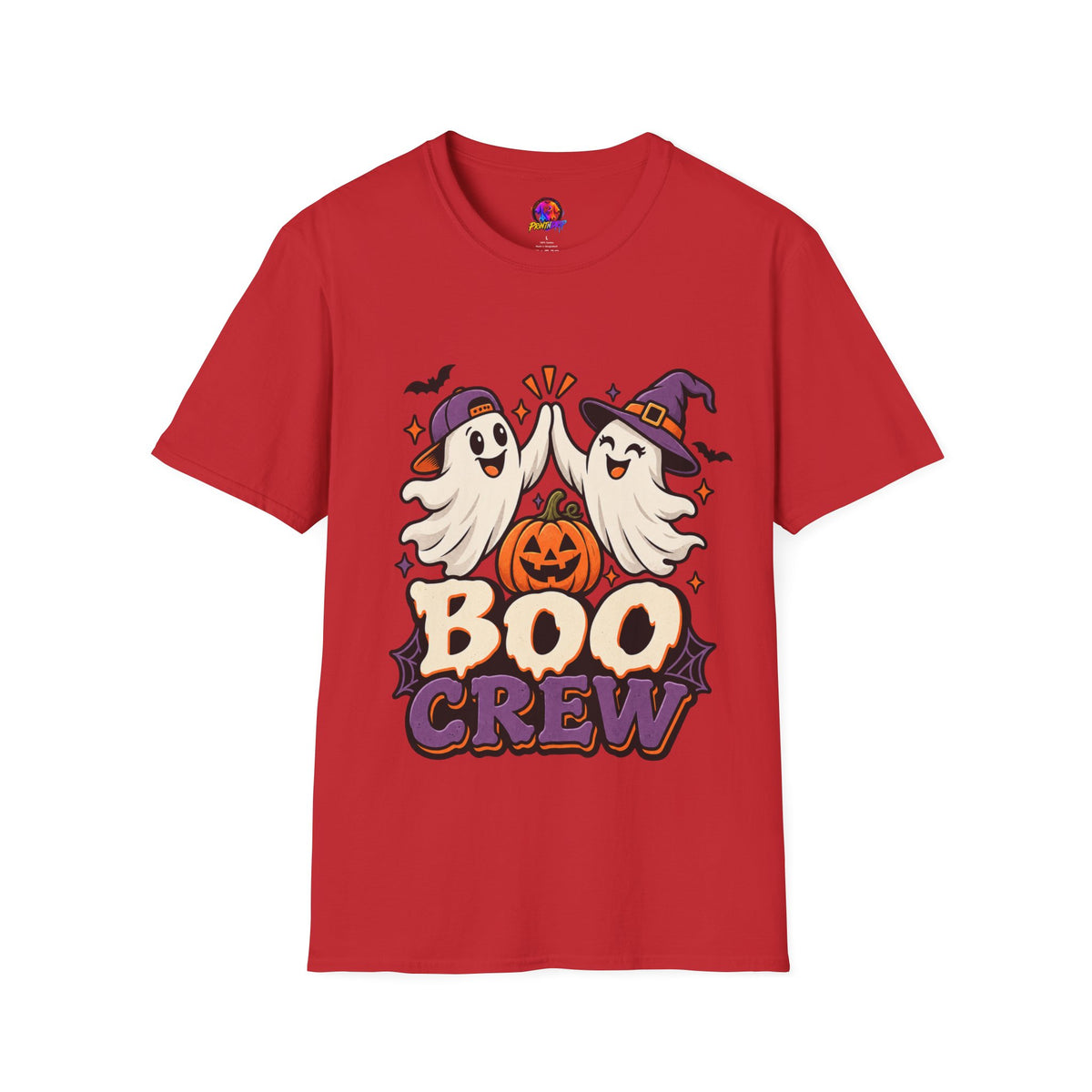 Boo Crew Halloween T-Shirt — Cute Ghosts & Pumpkin Graphic