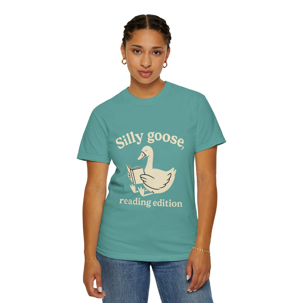 Silly Goose Reading Edition Tee - Cute Book Lover Animal Graphic T-Shirt - Trending Now - October 2026