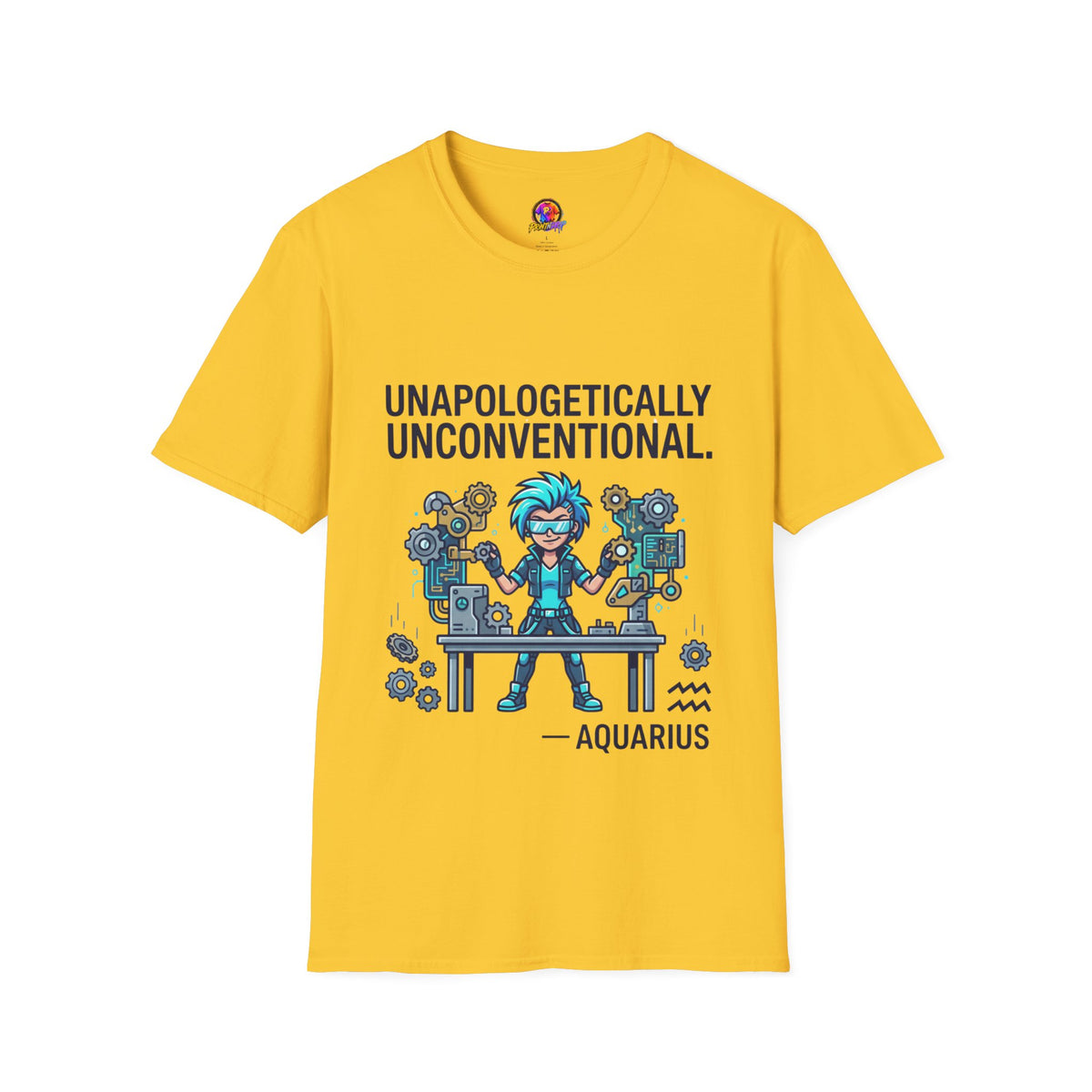 Aquarius Zodiac Unapologetically Unconventional Graphic T-Shirt