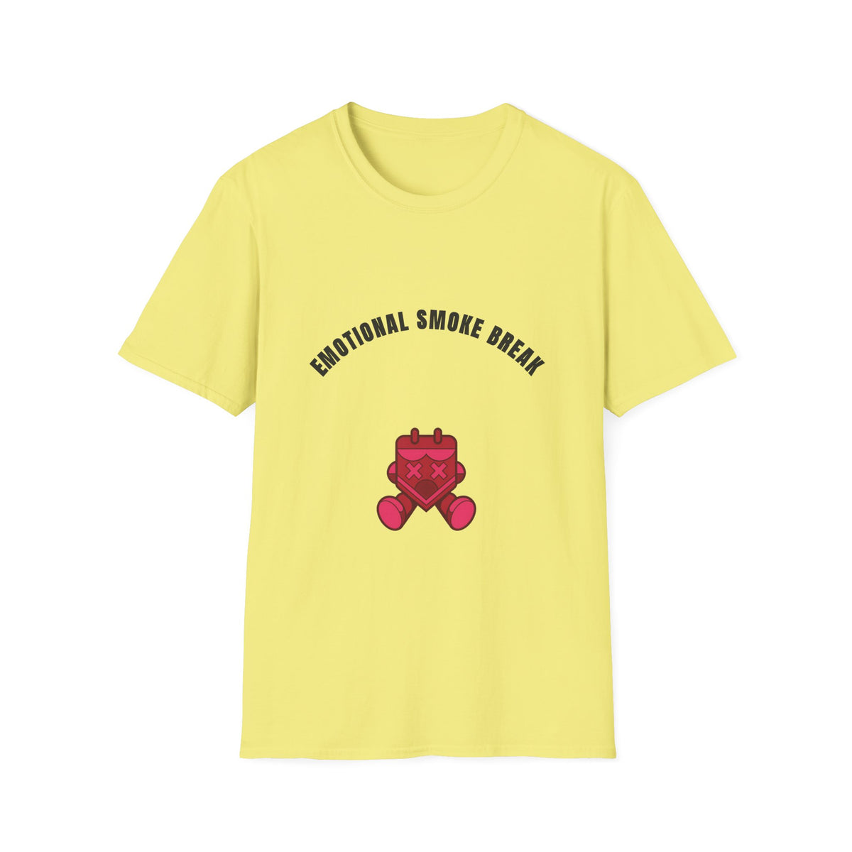 Emotional Smoke Break T-Shirt — Funny Self-Care Graphic Tee with Heart Character - Trending Now - September 2026