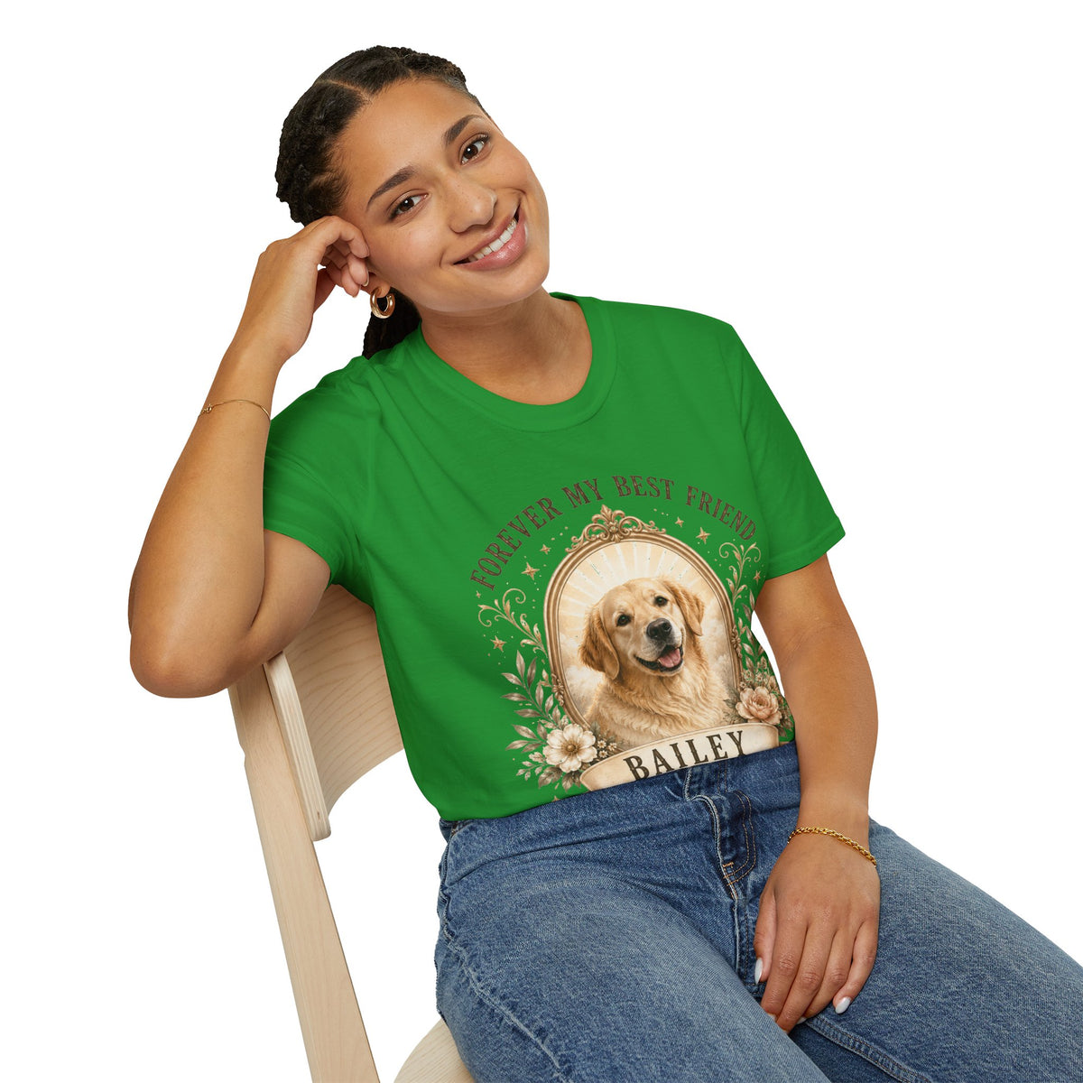 Dog Memorial T-Shirt — "Forever My Best Friend" Personalized Pet Tribute