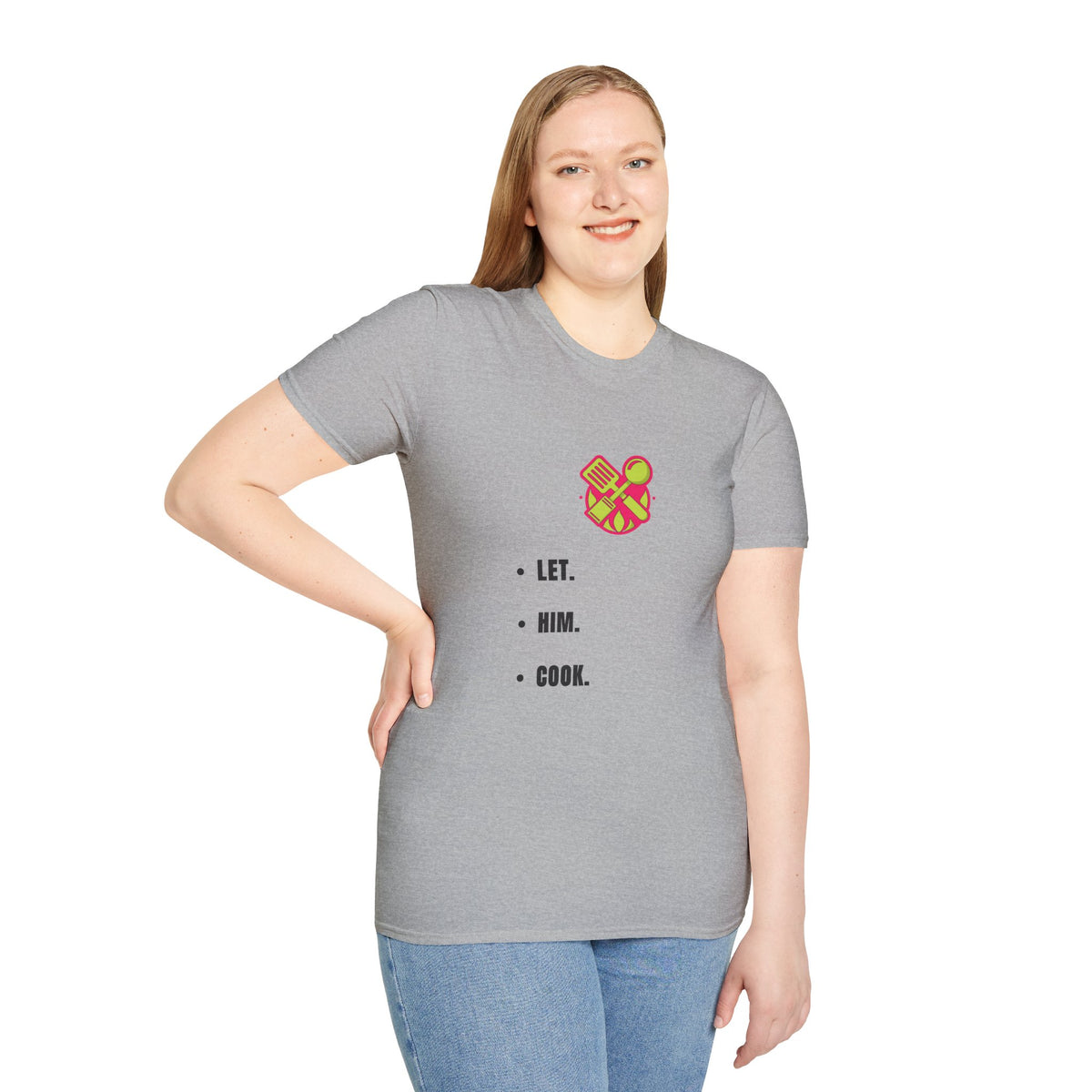 T-Shirt — LET. HUM. COOK. Minimalist Cooking Heart Graphic - Trending Now - September 2026