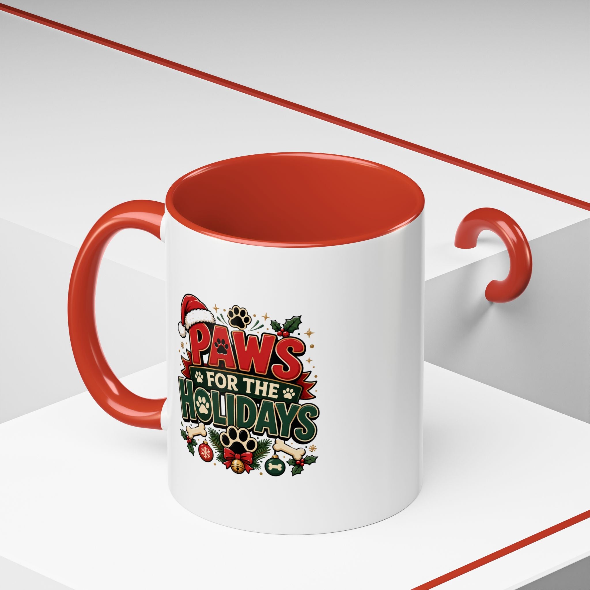 Paws for the Holidays Coffee Mug - Festive Pet Lover Accent Mug