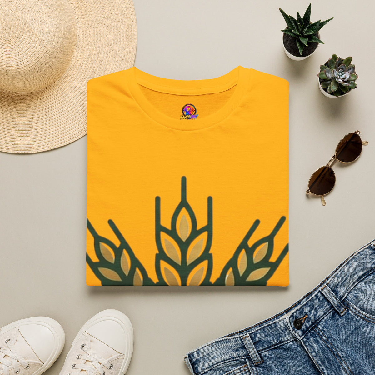 Thanksgiving T-shirt Wheat Field Graphic T-Shirt — Rustic Harvest Farmwear