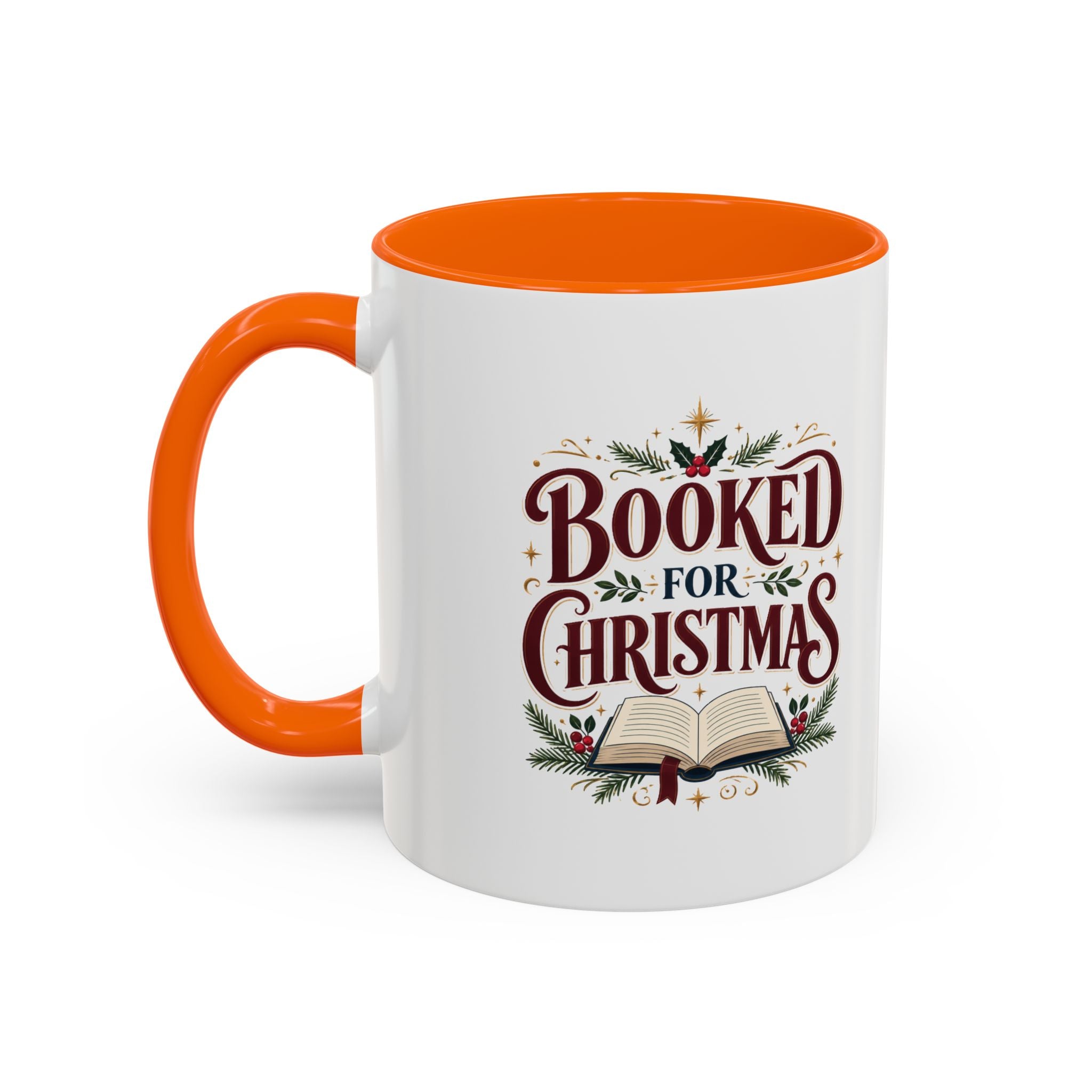 Christmas Booked for Christmas Coffee Mug — Holiday Book Lover Accent Mug