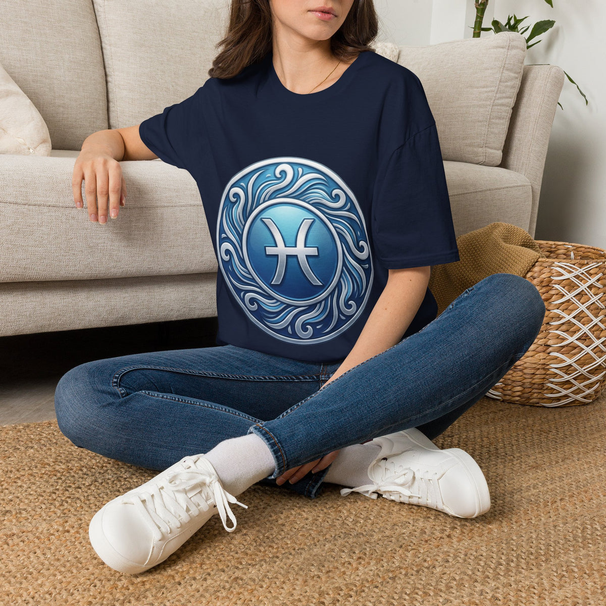 Pisces Zodiac T-Shirt – Blue Water Sign Astrology Tee