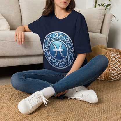 Pisces Zodiac T-Shirt – Blue Water Sign Astrology Tee
