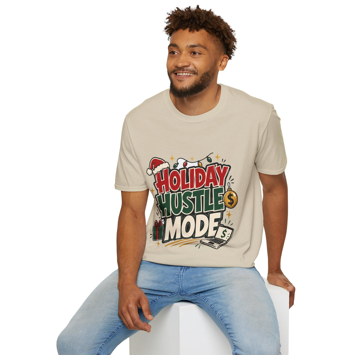 Holiday Hustle Mode T-Shirt — Funny Christmas Graphic Tee