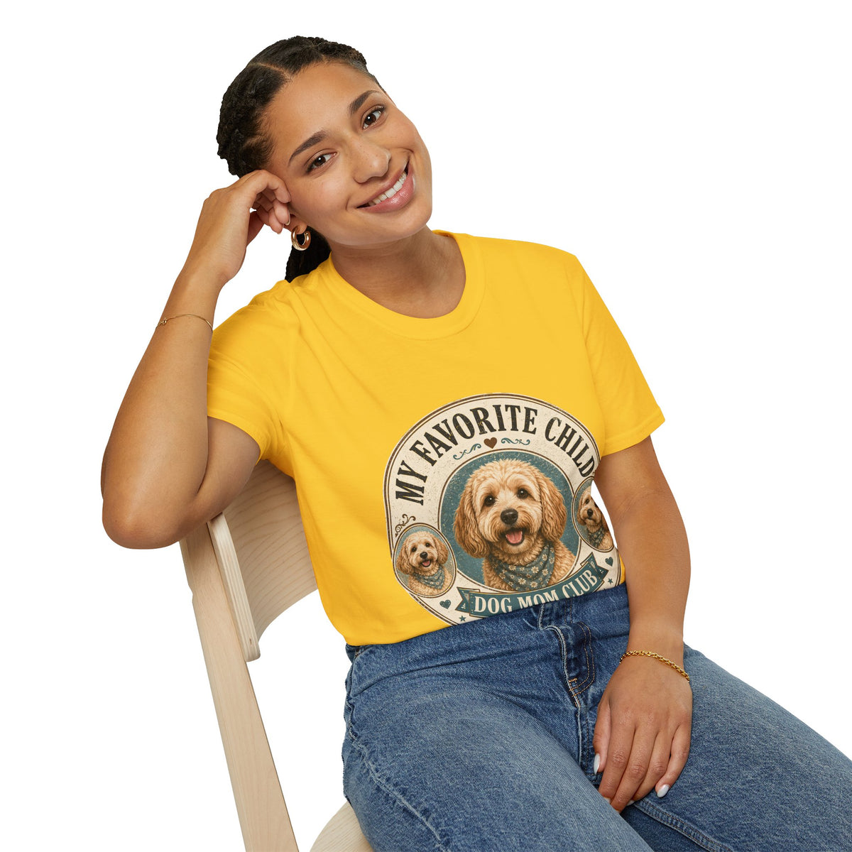 Dog Mom T-Shirt — "My Favorite Child" Cute Goldendoodle Graphic Tee