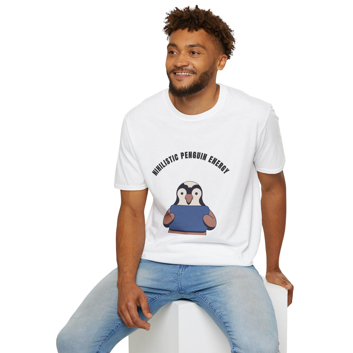 Nihilistic Penguin Energy T-Shirt — Cute Sarcastic Graphic Tee - Trending Now - September 2026